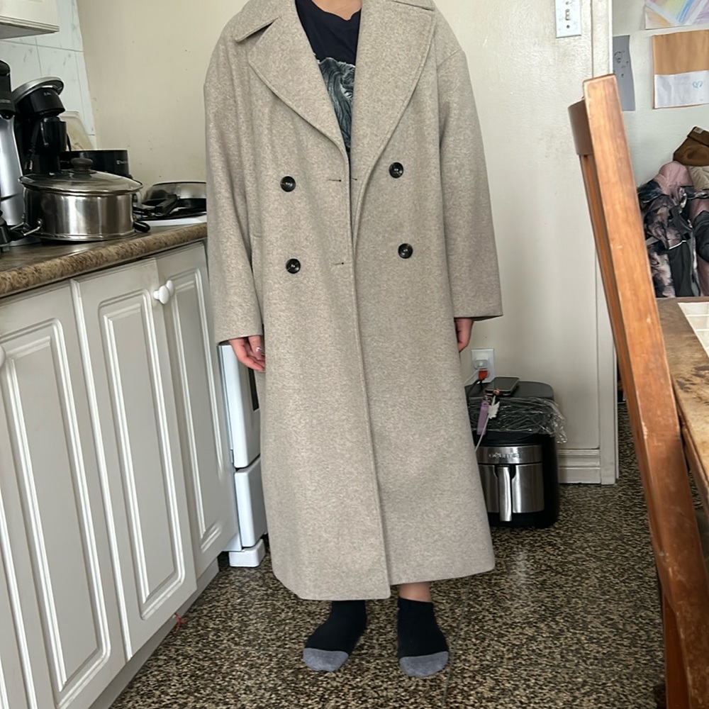 Zara wool trench long coat